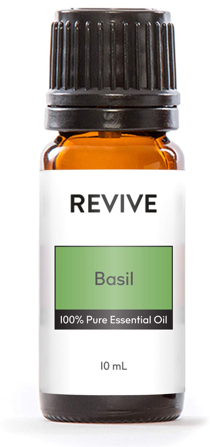 Basil Essential Oil by Revive Essential Oils - 100% Pure Therapeutic Grade, for Diffuser, Humidifier, Massage, Aromatherapy, Skin & Hair Care