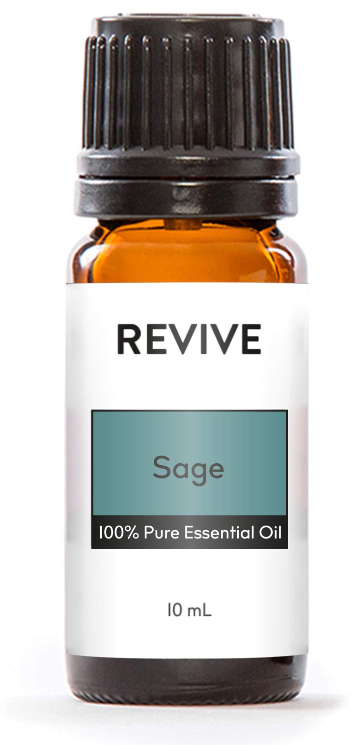 Sage Essential Oil by Revive Essential Oils - 100% Pure Therapeutic Grade, for Diffuser, Humidifier, Massage, Aromatherapy, Skin & Hair Care